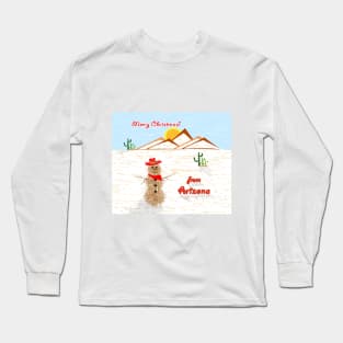 Arizona Tumbleweed Snowman Long Sleeve T-Shirt